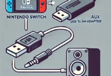 USB-C to 3.5mm Adapter for Nintendo Switch to Computer Speakers