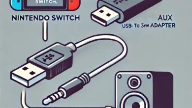 USB-C to 3.5mm Adapter for Nintendo Switch to Computer Speakers